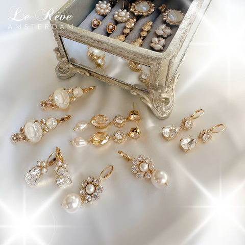 Beige oorbellen