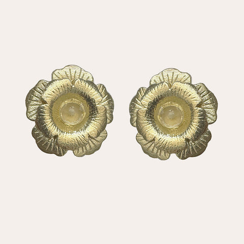 Vintage oorbellen met Bergkristal Quartz